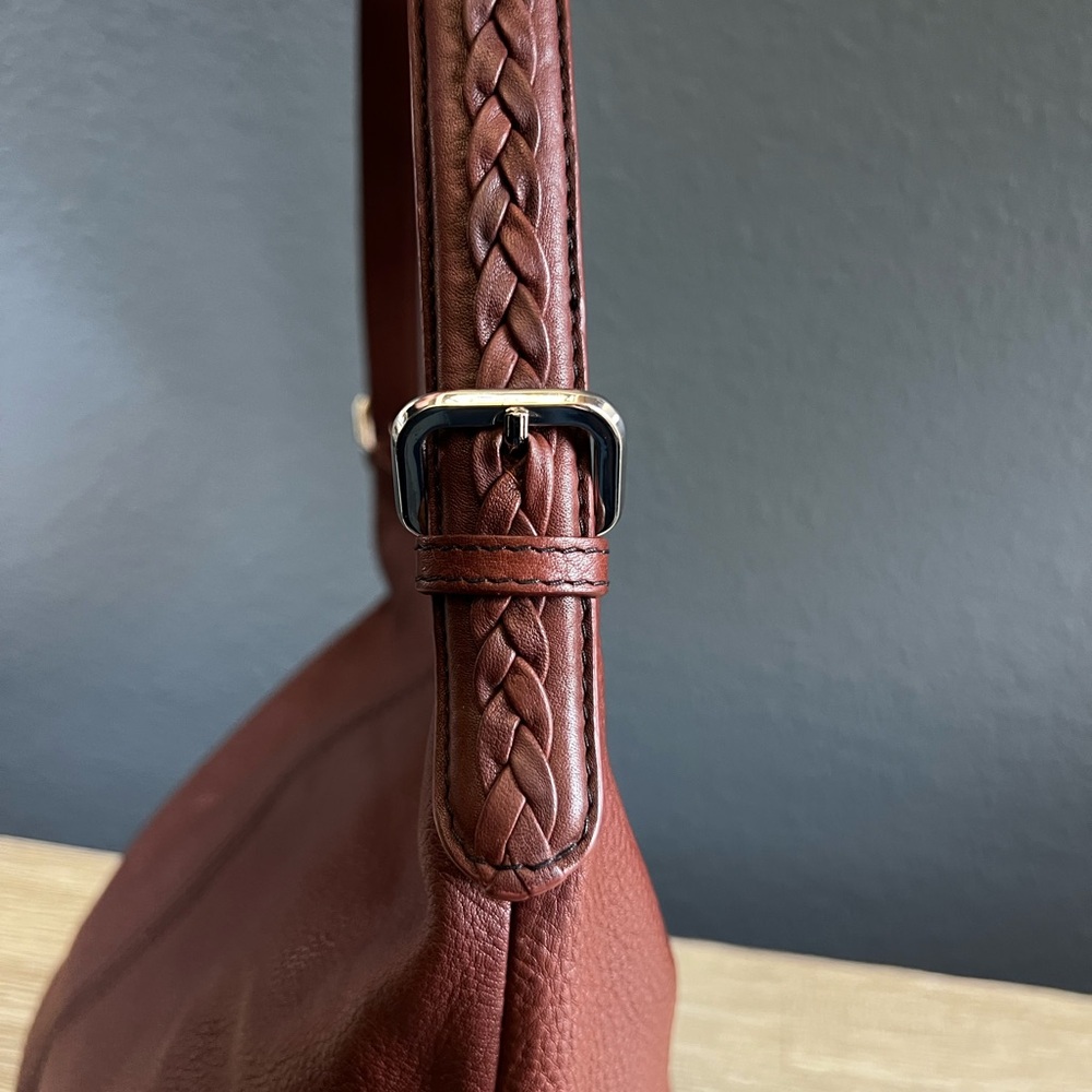 Hadaki Brown Leather Hobo Bag - Picture 5 of 13